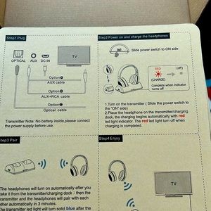 Wireless TV Headphones  Design brand new in box